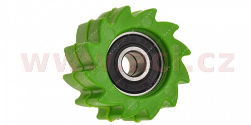 kladka řetězu Kawasaki, RTECH (zelená, vnitřní průměr 8 mm, vnější průměr 38 mm)